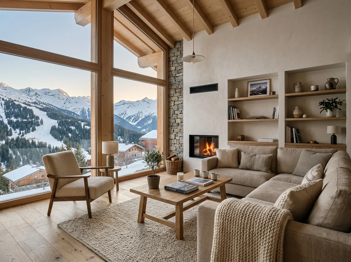 Salon de chalet à Sainte-Foy-Tarentaise